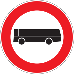 No Entry For Passenger Vehicles Clip Art